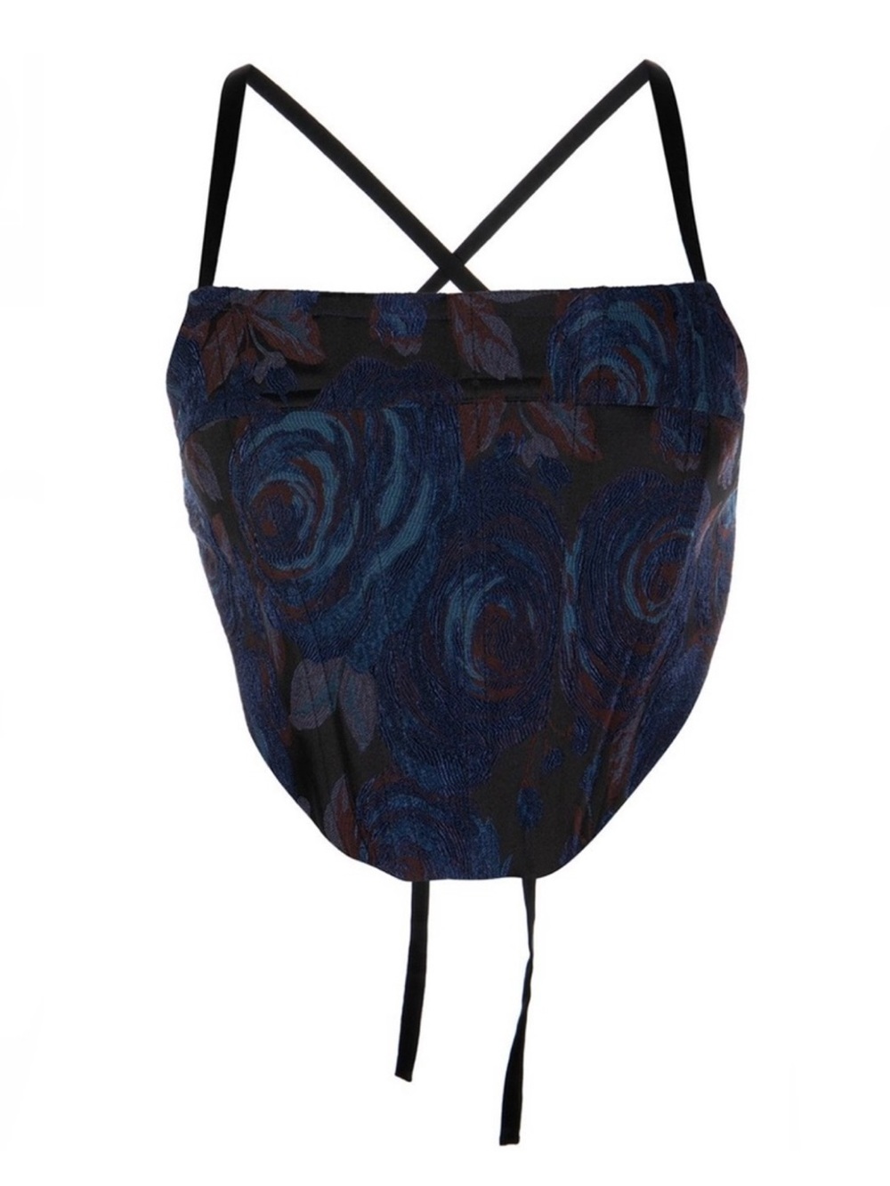 NEW ROSETTA GETTY FLORAL JACQUARD CROP TOP - Picture 7 of 9